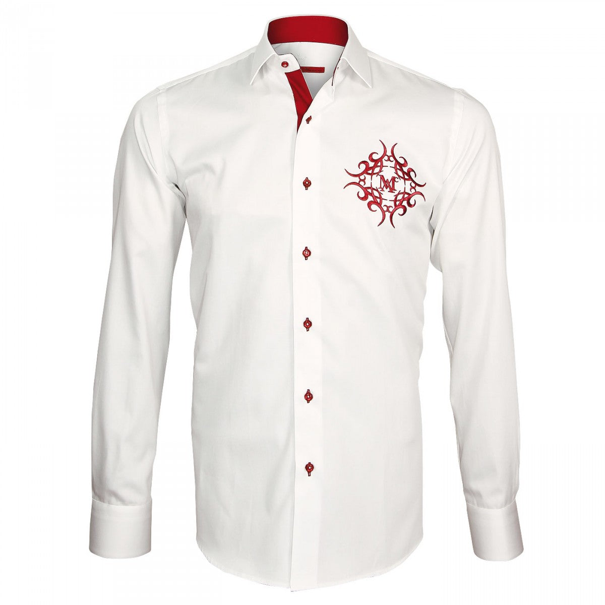 Chemise brodée HERALDIC Andrew Mc Allister E6AM2 blanc
