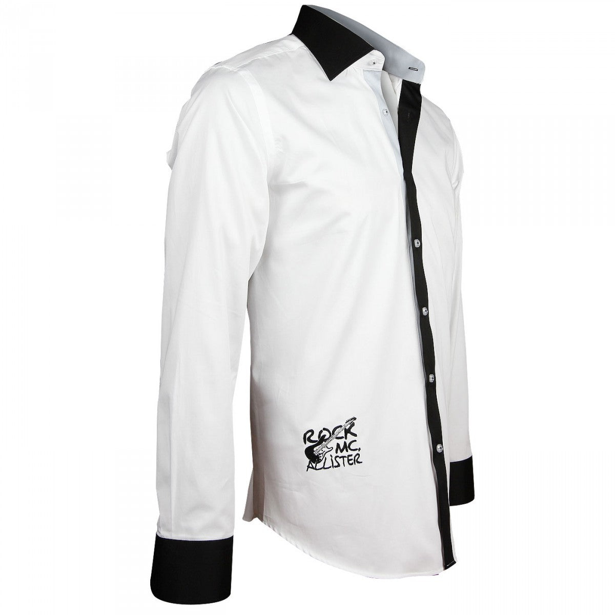 Chemise brodée JIMMY Andrew Mc Allister Y5AM1 blanc