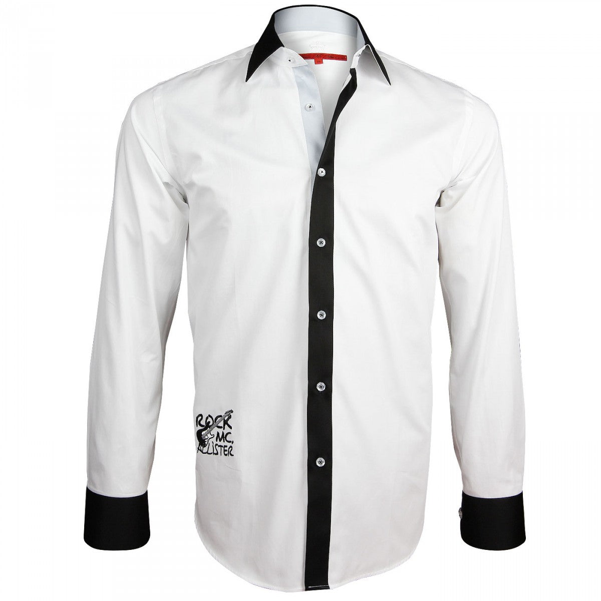 Chemise brodée JIMMY Andrew Mc Allister Y5AM1 blanc