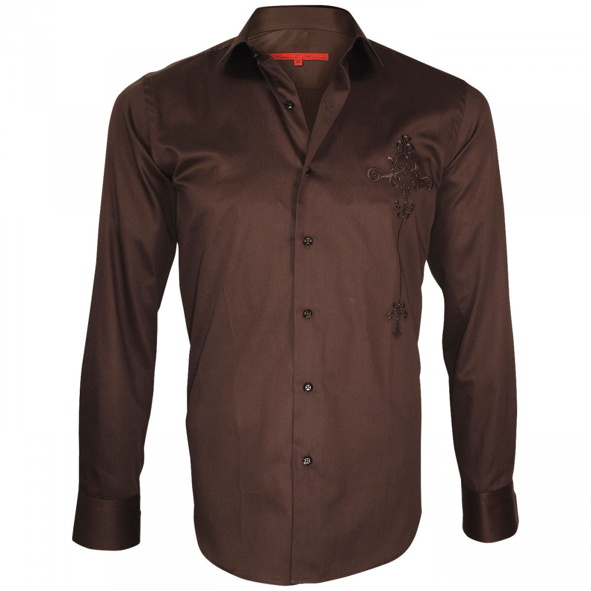 Chemise brodée LEEDS Andrew Mc Allister Q14AM2 marron