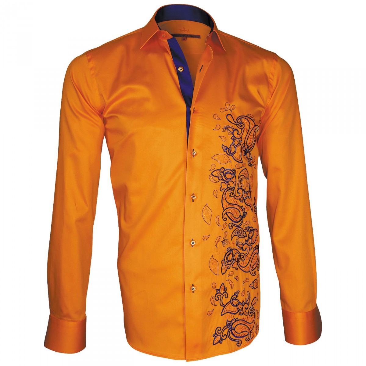 Chemise brodéePAYSLEY Andrew Mc Allister T2AM1 orange