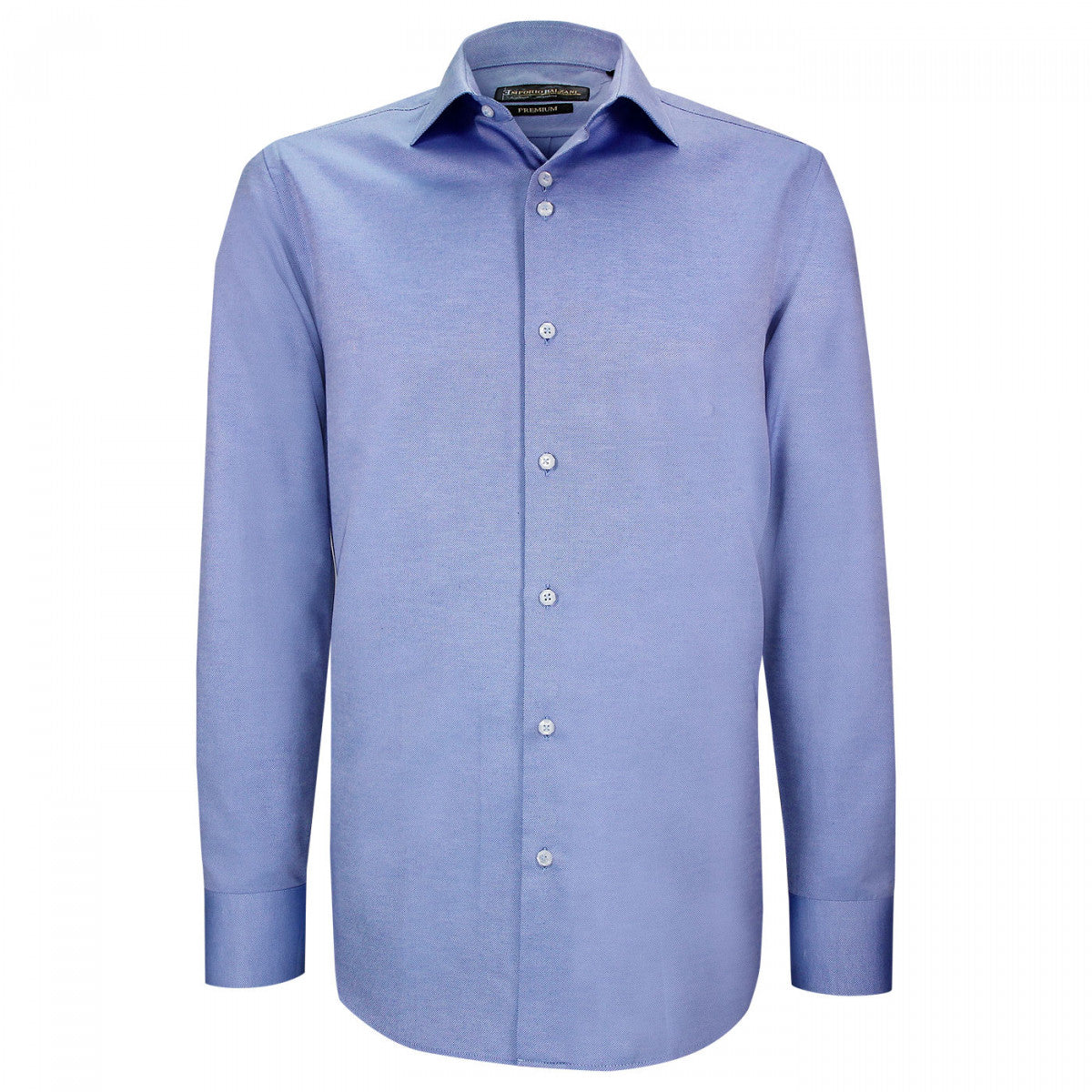 Chemise coupe ajustée tissu armuré uni CUCITO AB3EB3 bleu indigo