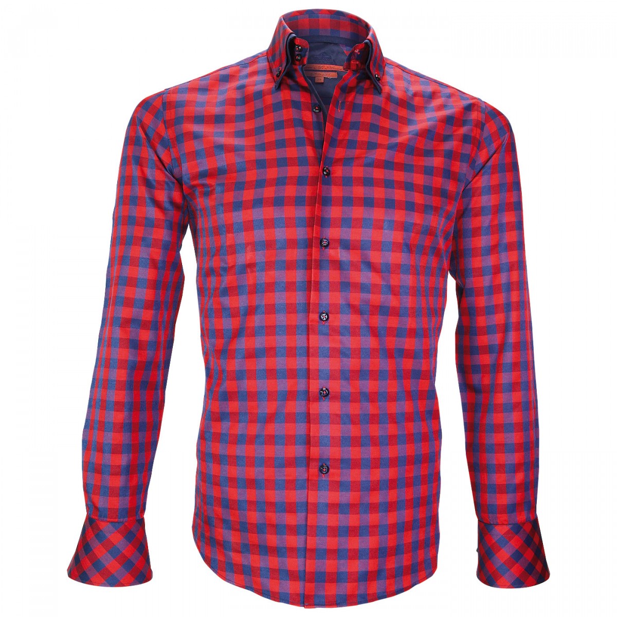 Chemise double colCARDIFF Andrew Mac Allister XP7AM1 rouge