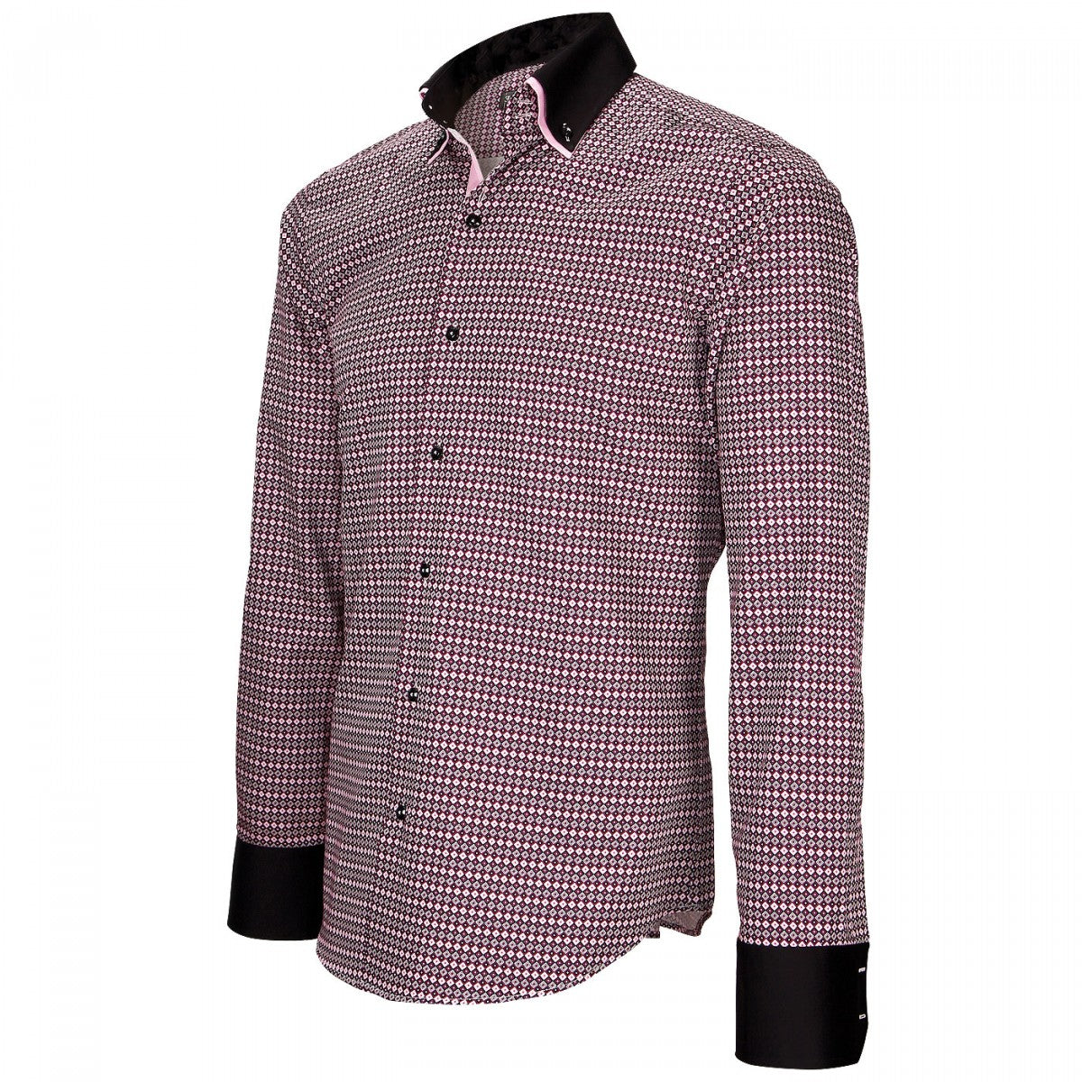 Chemise double col bordeaux