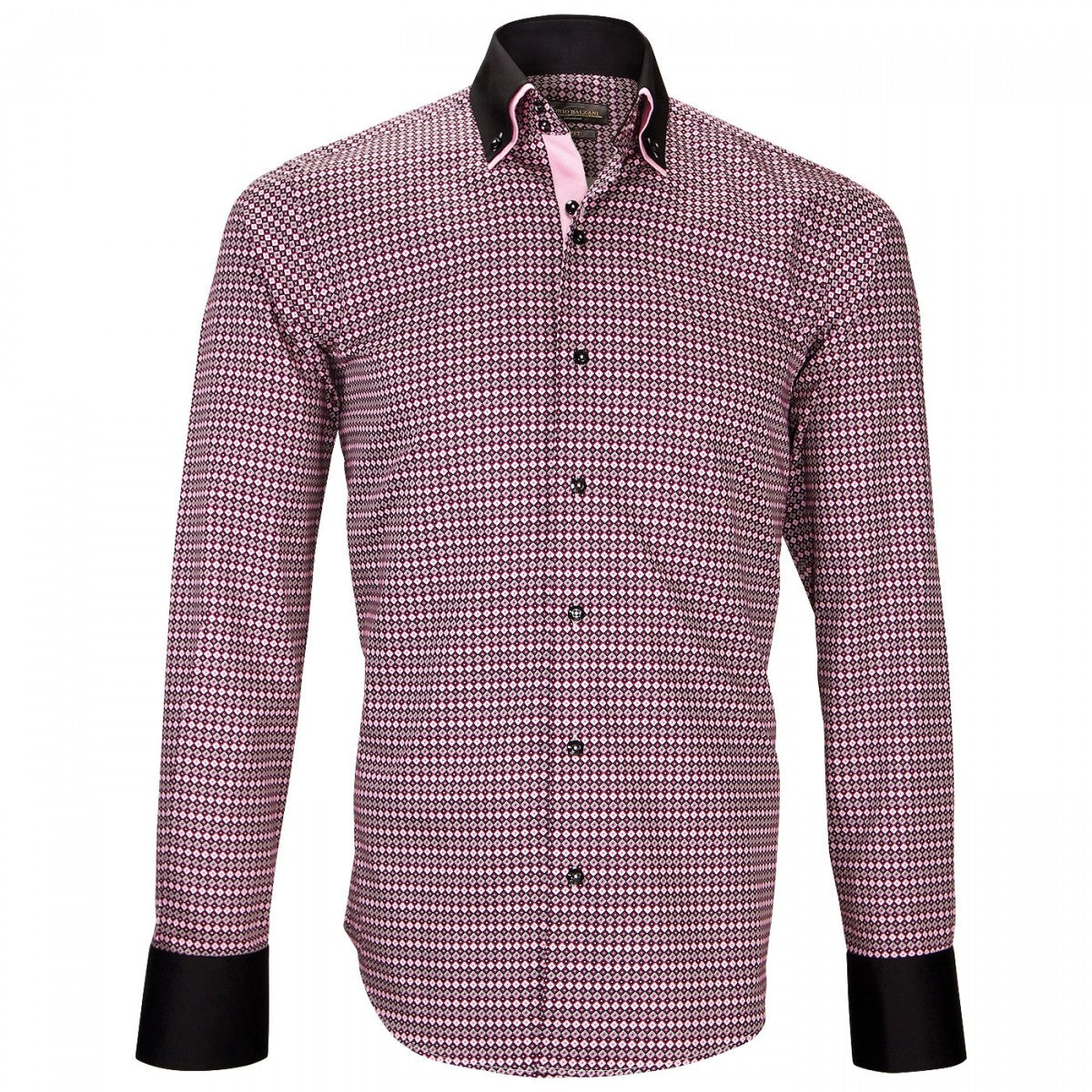 Chemise double col bordeaux