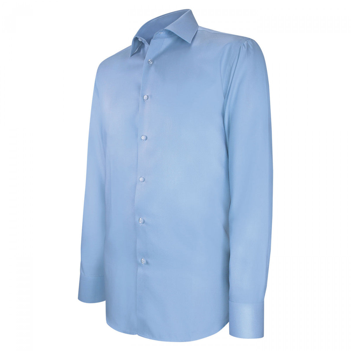 Chemise cintrée en coton sergé uni AE13AM1 bleu