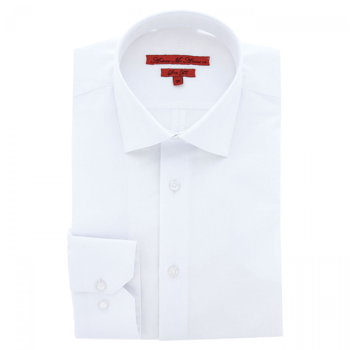 Chemise cintrée en coton uni AE12AM1 blanc