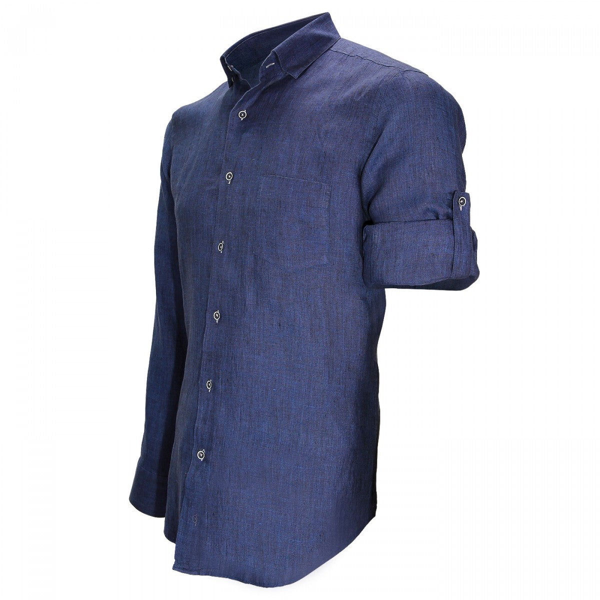 Chemise 100% linGAO Andrew Mac Allister L4AM5 bleu