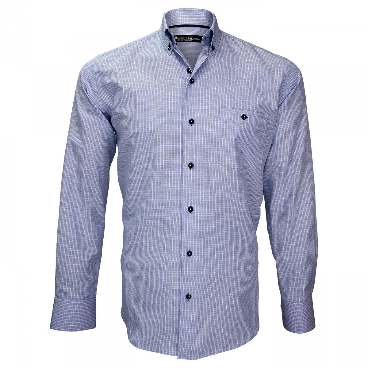 Chemise fil à filOTTAVIANO Emporio balzani J9EB1 bleu blanc