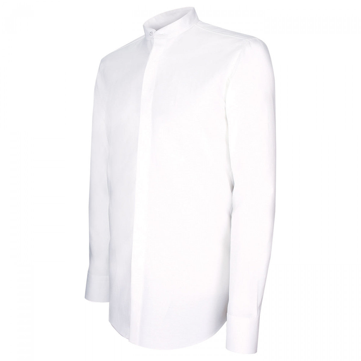 Chemise gorge cachée col mao sonny Andrew Mac Allister CA2AM2 blanc
