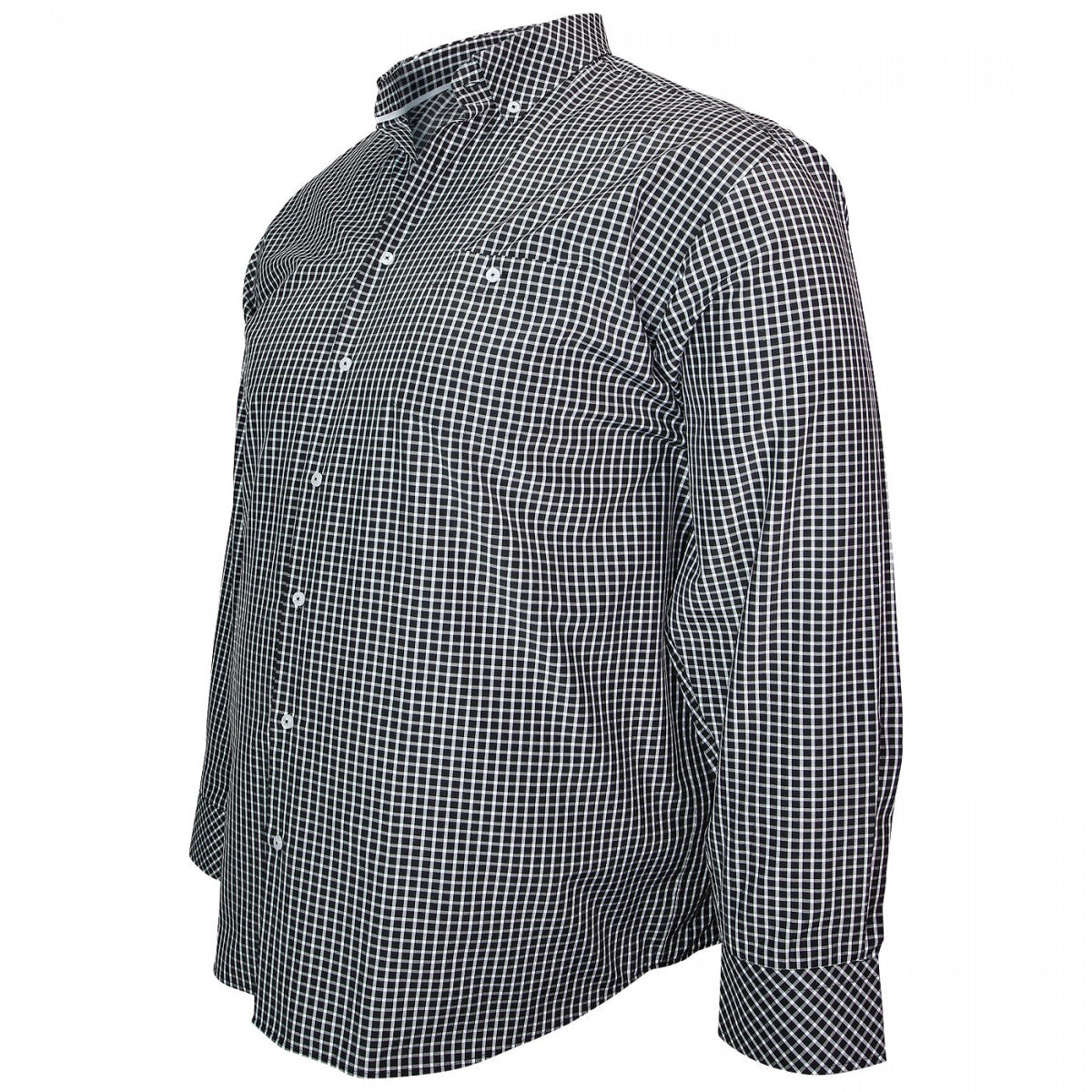 Chemise à carreaux blanc noir