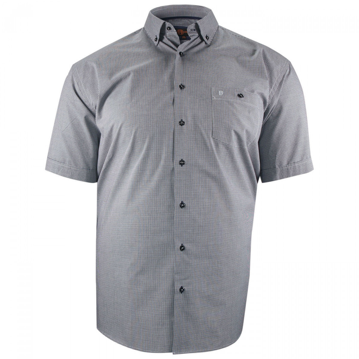 Chemisette forte taille à motifs vichy piastre-aa4dbmc1 bleu marine