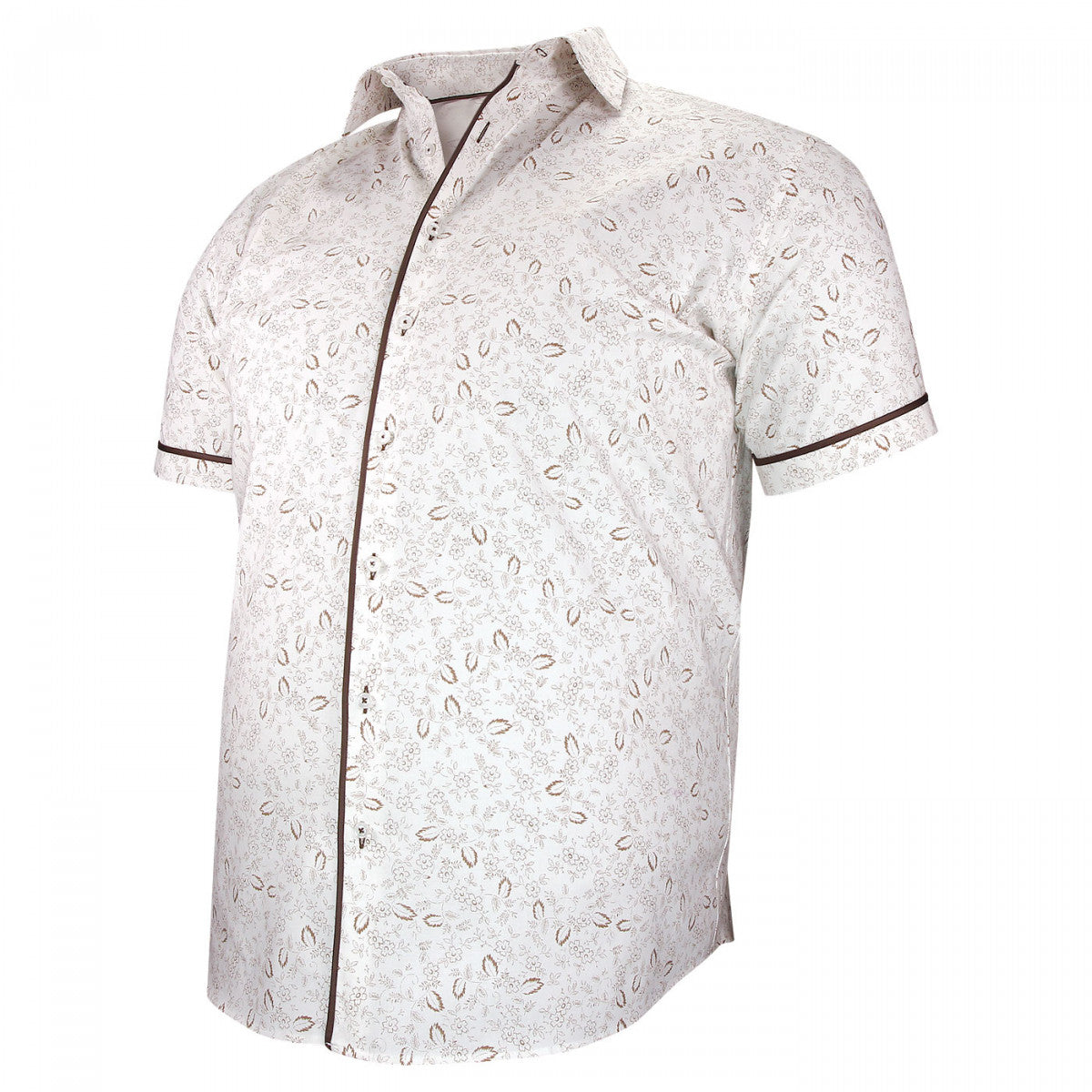 Chemisette forte taille à tissu imprimé GIVELI AE4DBMC1 blanc