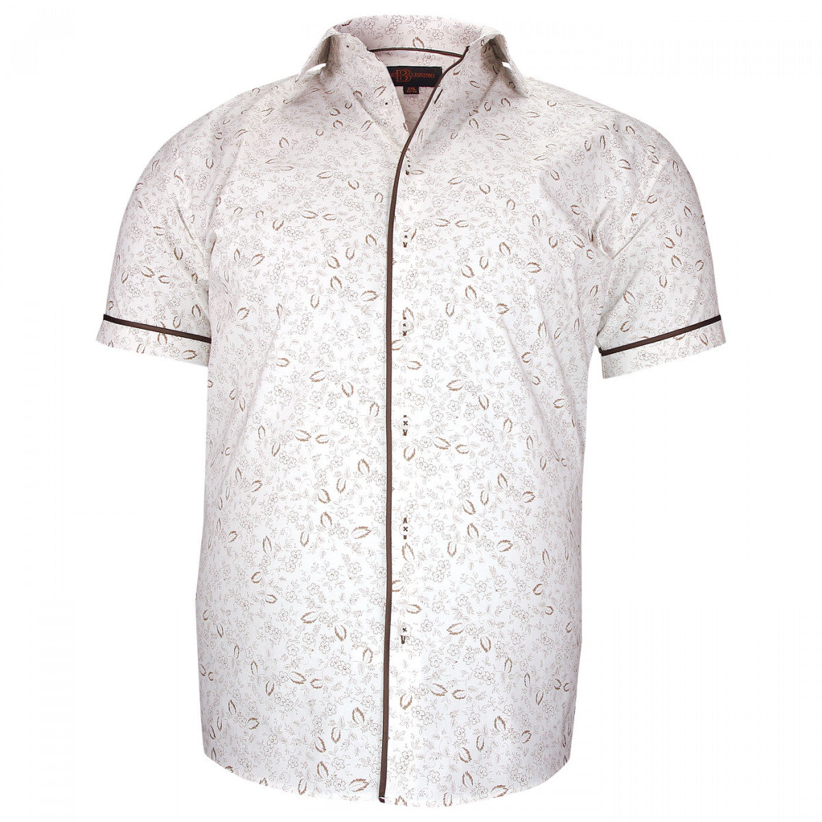 Chemisette forte taille à tissu imprimé GIVELI AE4DBMC1 blanc