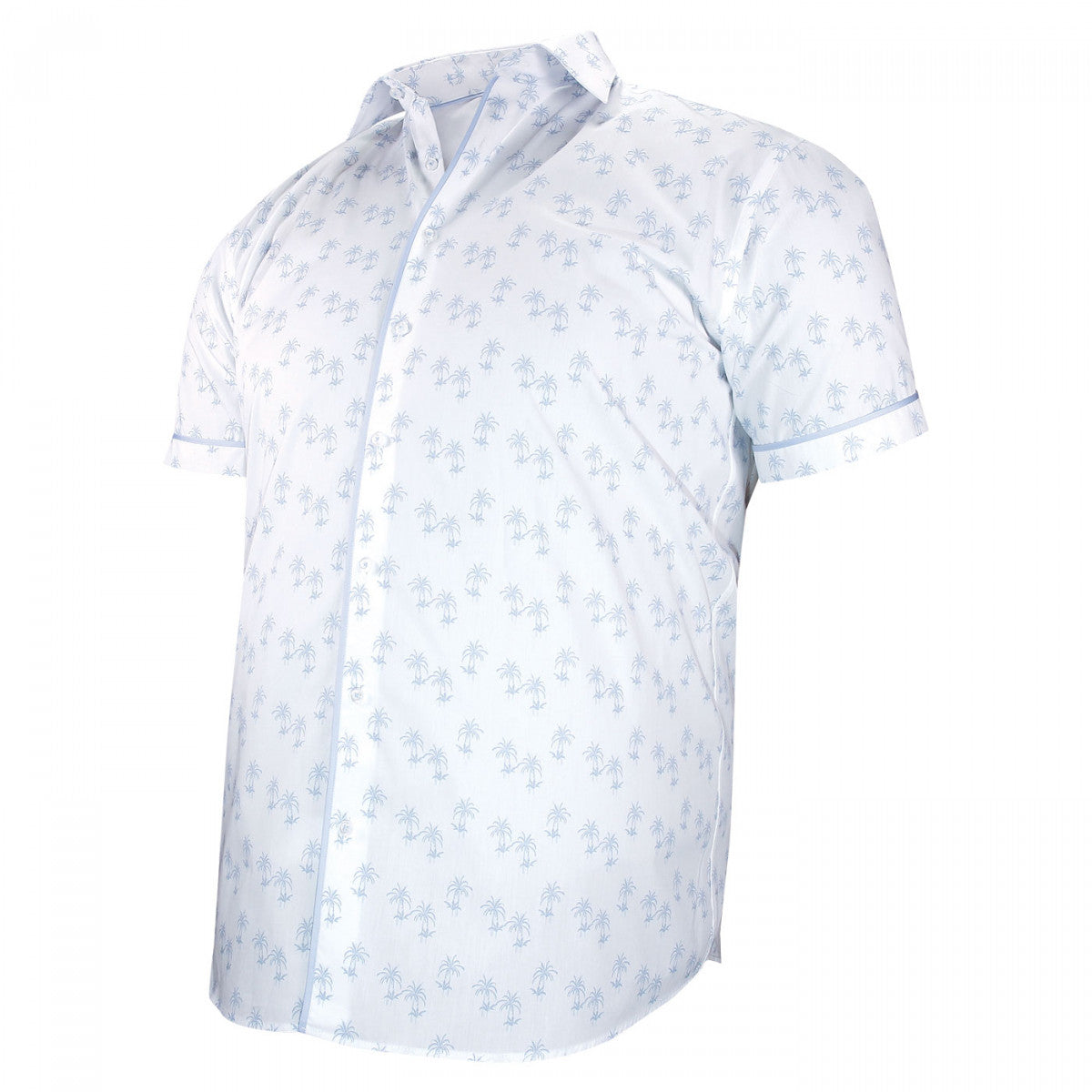 Chemisette forte taille à tissu imprimé PALMA AE1DBMC1 blanc