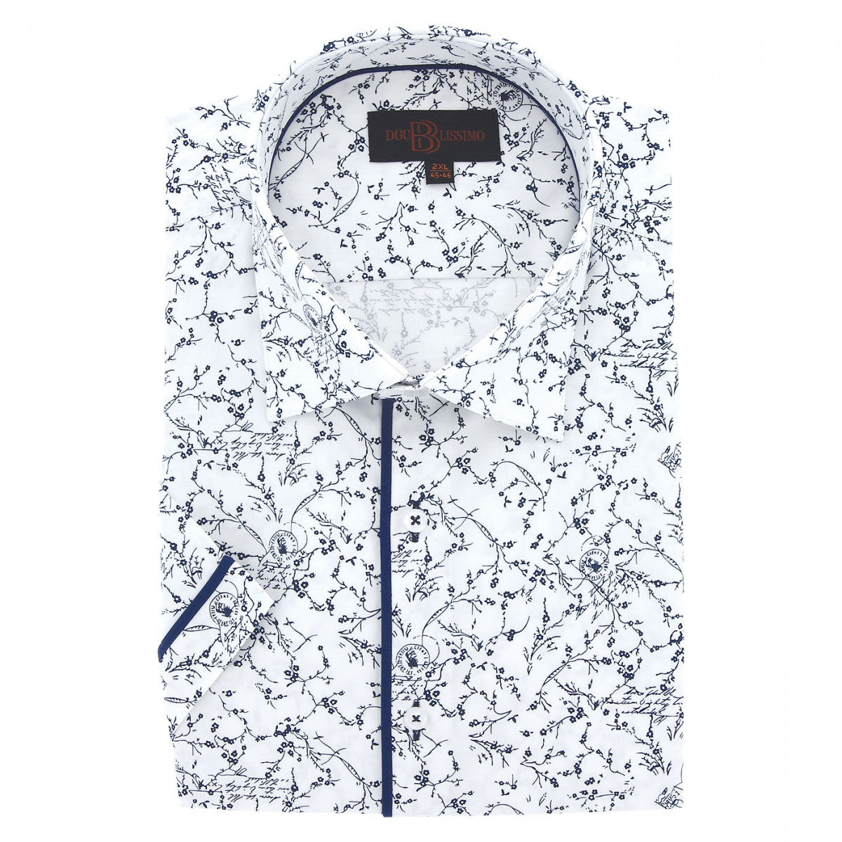 Chemisette forte taille à tissu imprimé VEGELI AE3DBMC1 blanc