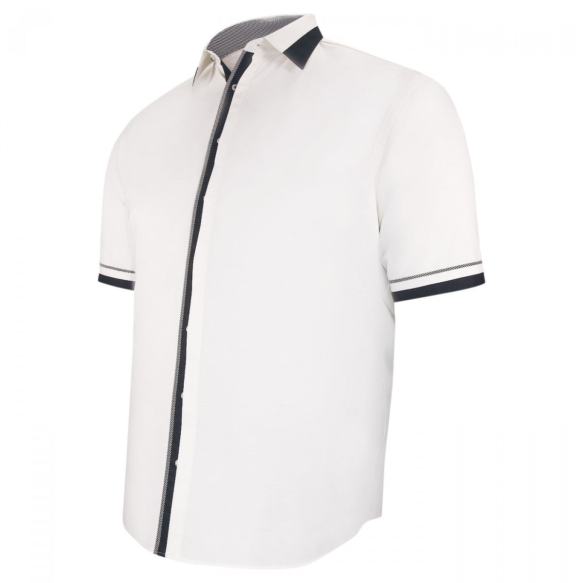 Chemisette forte taille AD5DBMC2 blanc noir