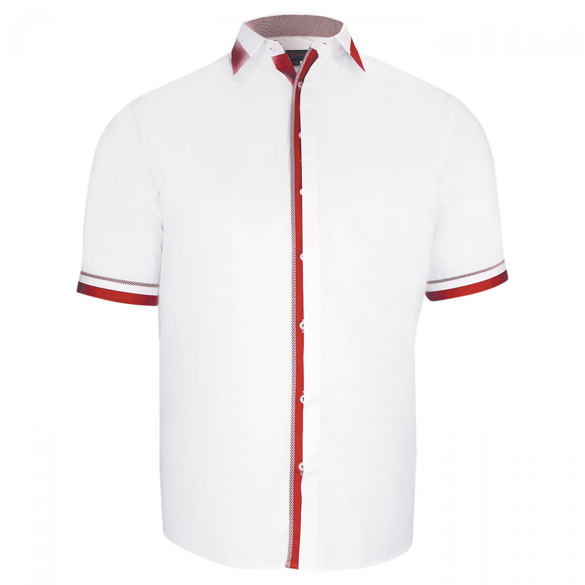 Chemisette forte taille AD5DBMC3 blanc rouge