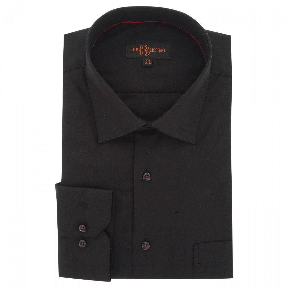 Chemise forte taille tissus premium AD5DB1 noir