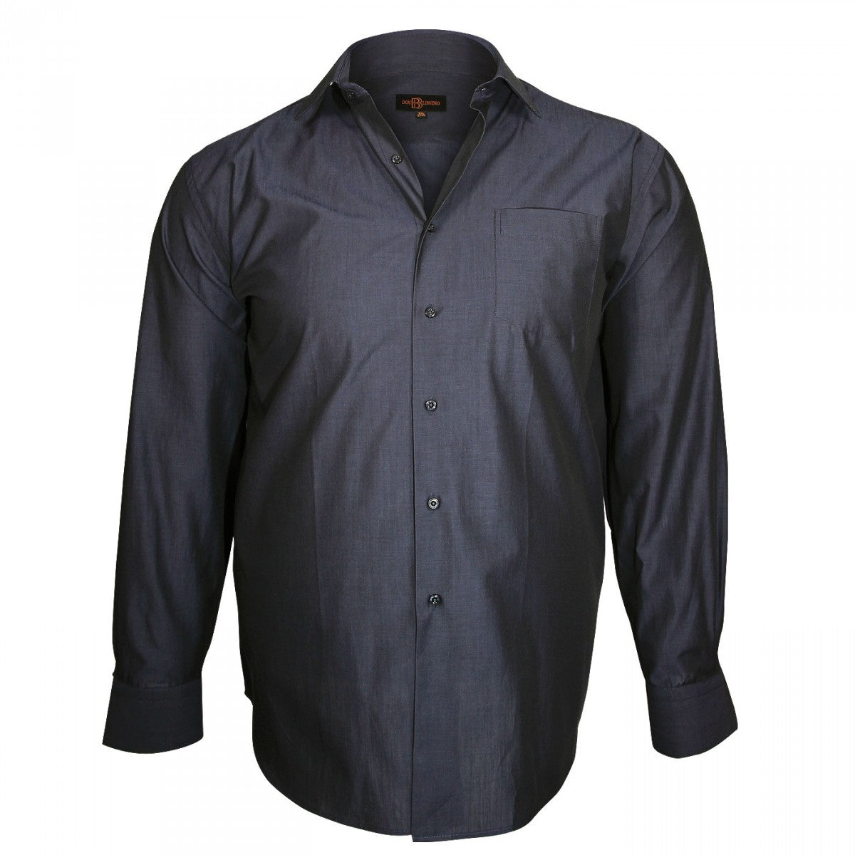 Chemise col italien TRENDY Doublissimo GT-E11DB1 bleu