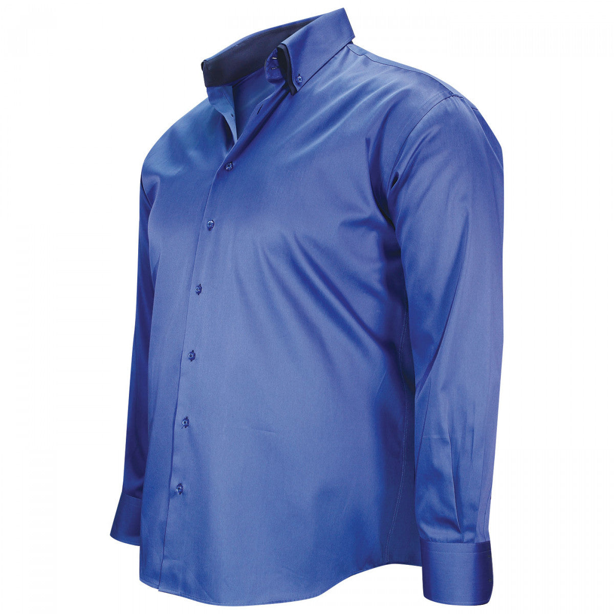 Chemise double col bleu
