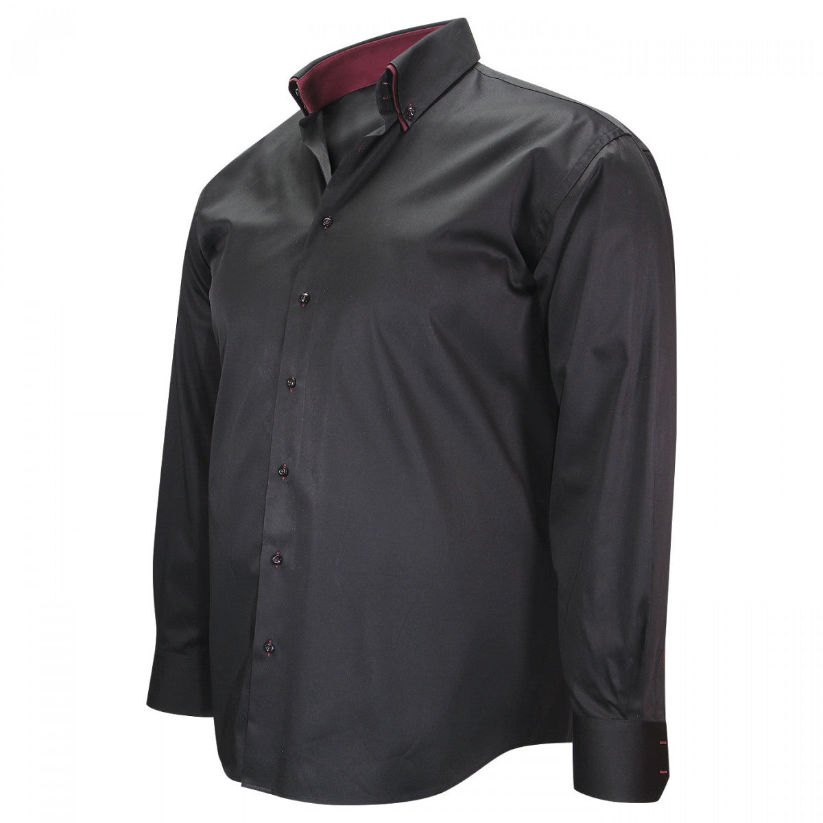 Chemise double col noir