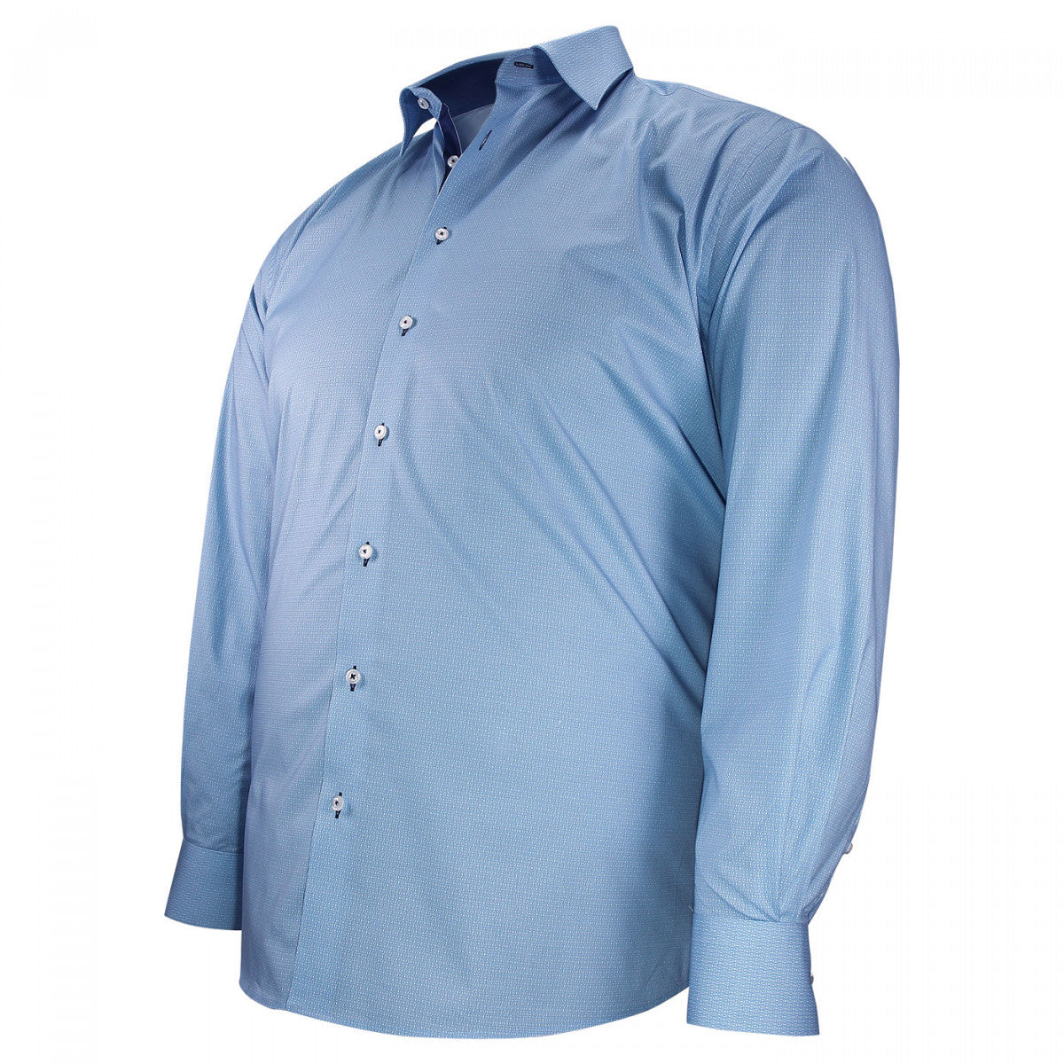 Chemise grande taille à tissu imprimé NOTOBLU AE16DB1 bleu