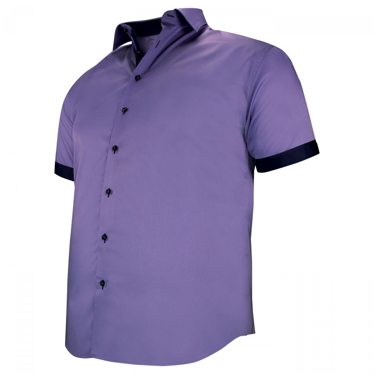 Chemisette grande taille à tissu uni contrasté VIOSSO AE9DBMC1 violet
