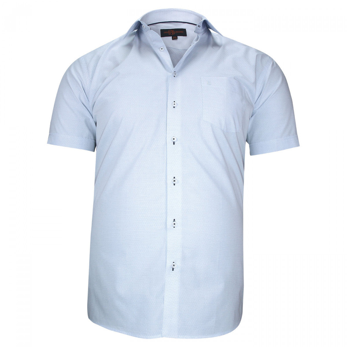 Chemisette grande taille à tissu uni texturé TONOTONA AE7DBMC1 bleu ciel