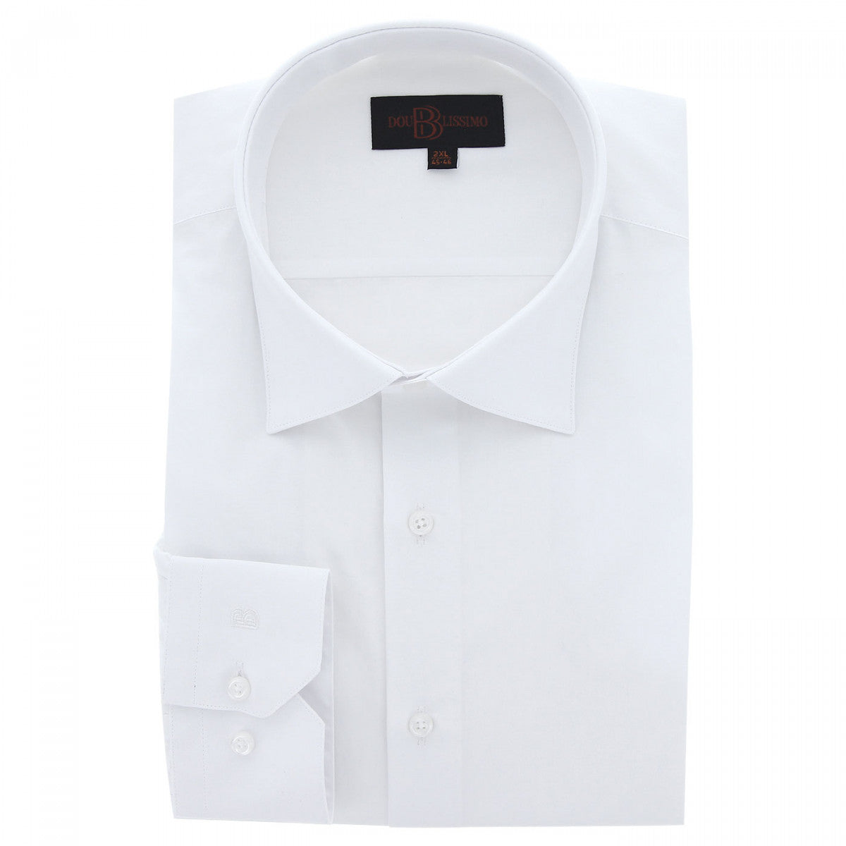Chemise grande taille classique tissu uni CLASSIMO AE15EB1 blanc