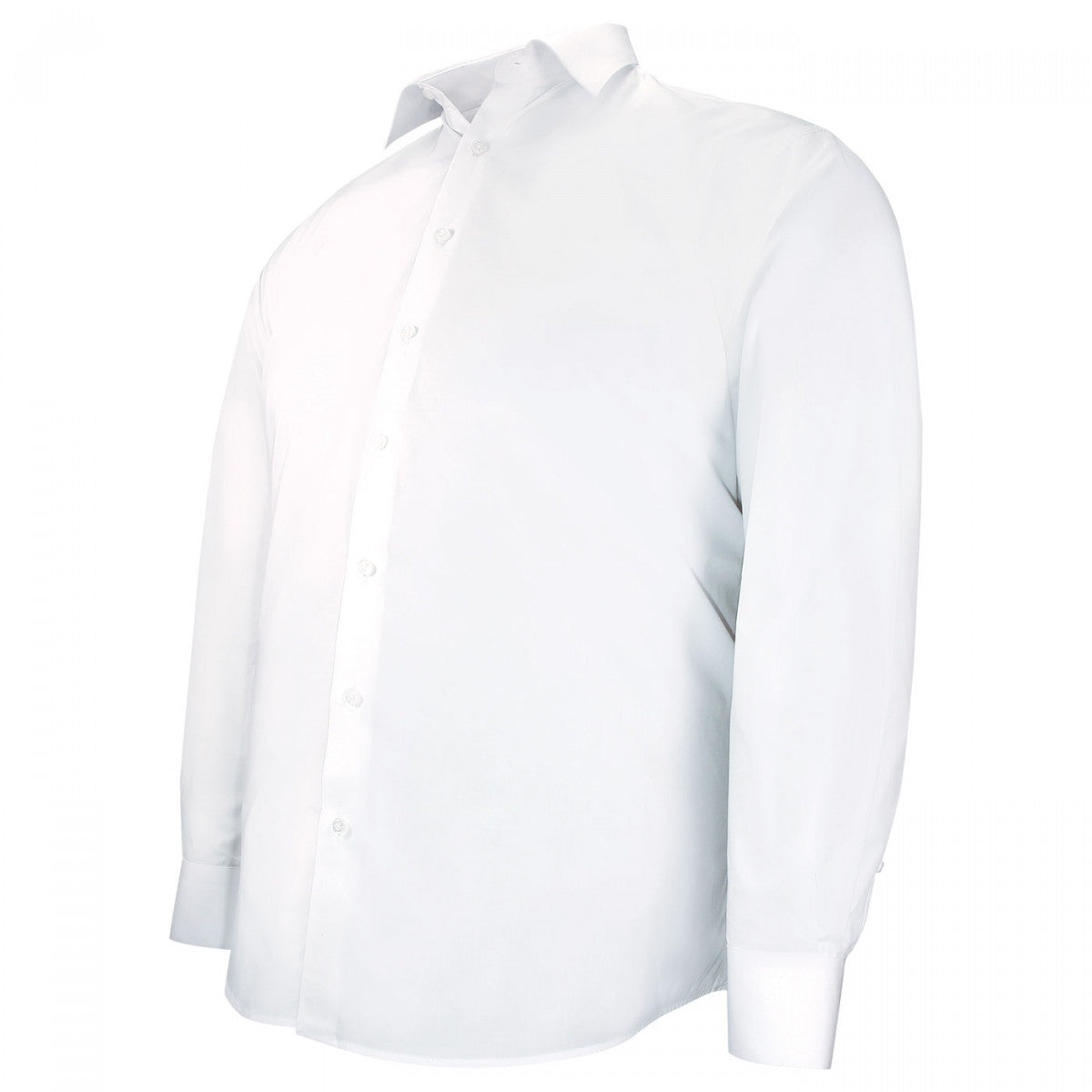 Chemise grande taille classique tissu uni CLASSIMO AE15EB1 blanc