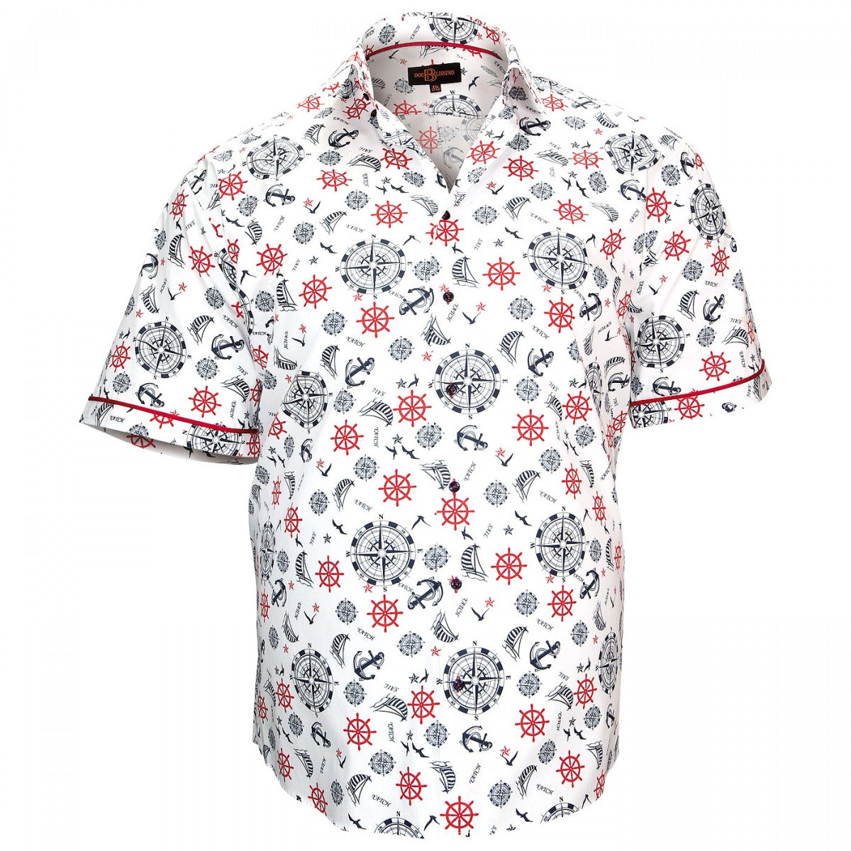 Chemisette impriméeSEXTAN Doublissimo GTMC-ZB9DB1 blanc bleu rouge