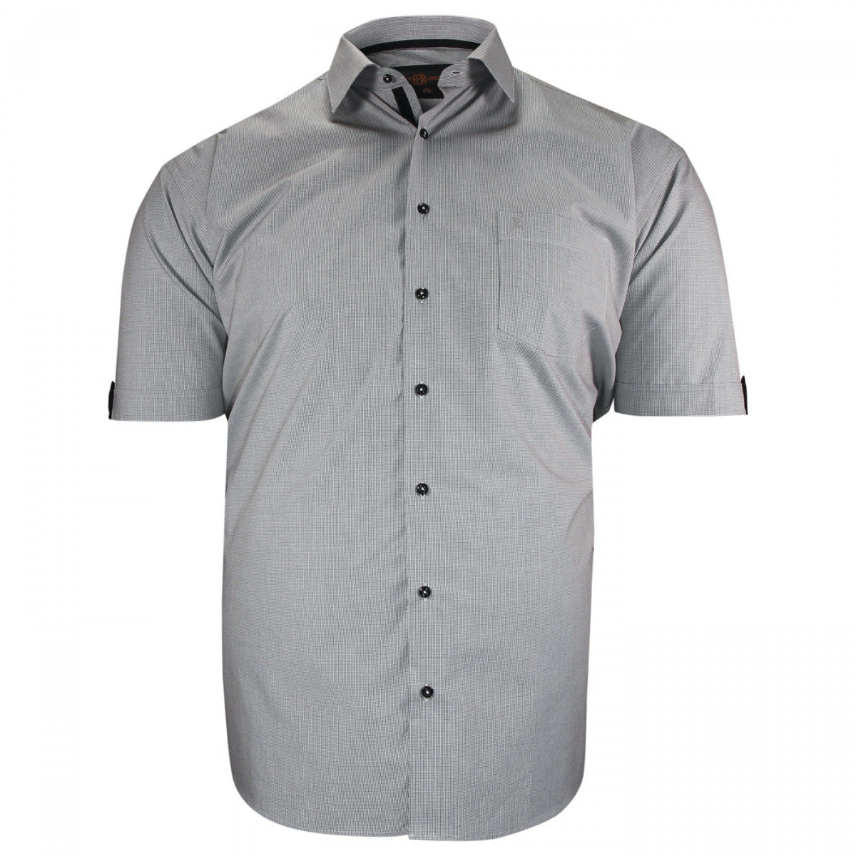 Chemisette forte taille motifs à carreaux-CLASSICO AA10DBMC2 noir
