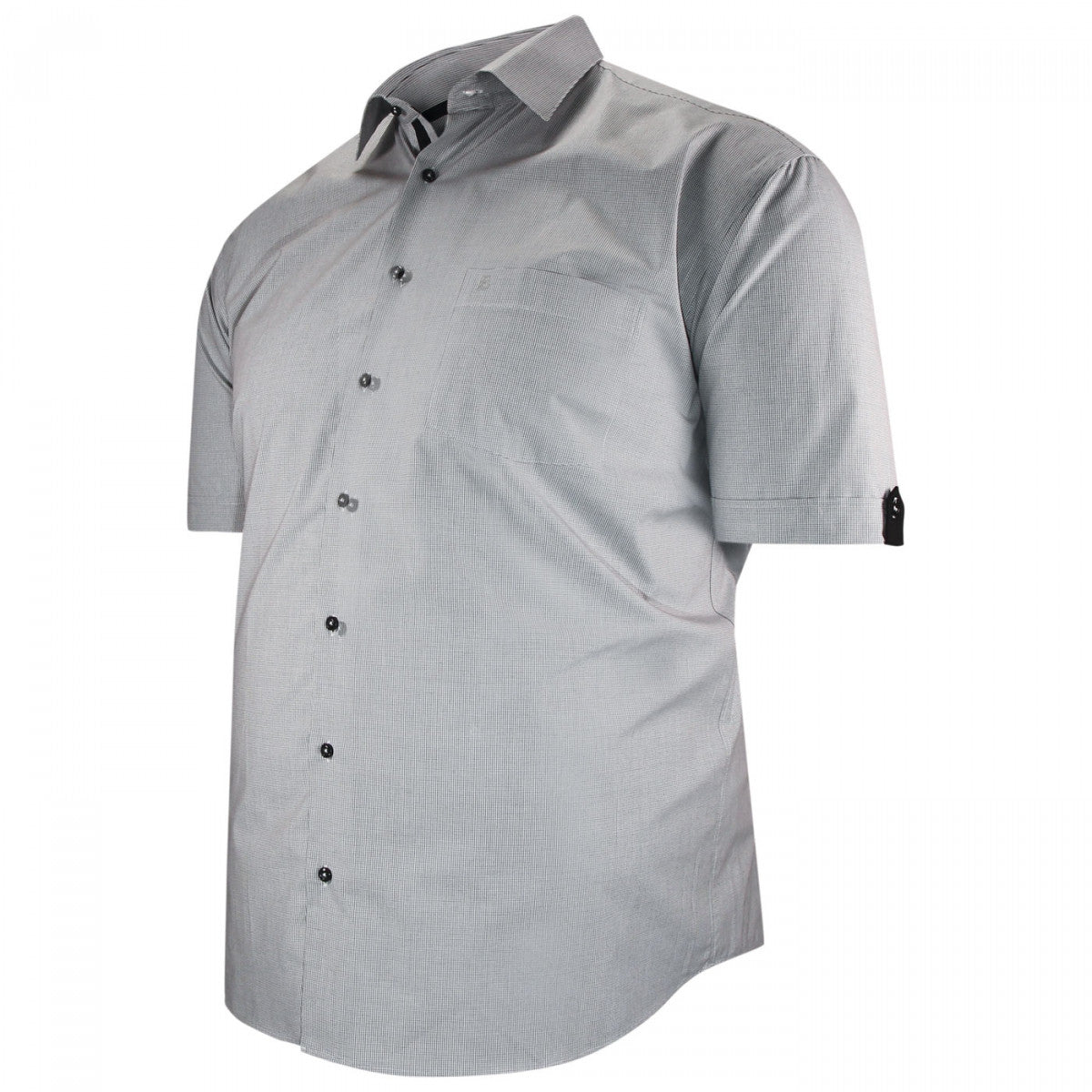 Chemisette forte taille motifs à carreaux-CLASSICO AA10DBMC2 noir