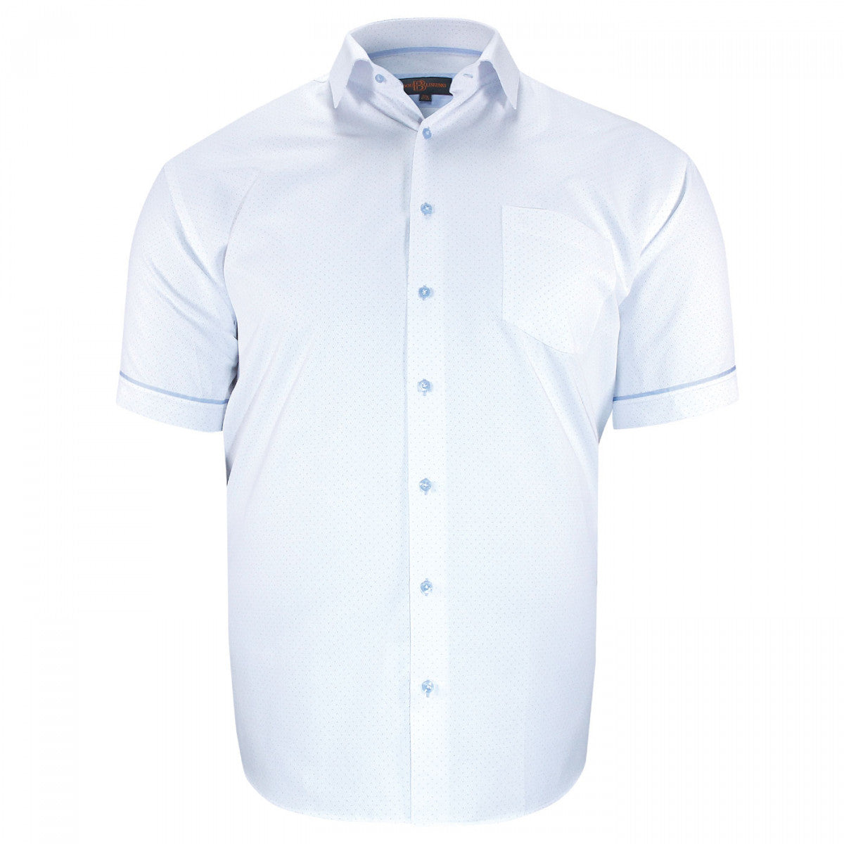 Chemisette forte taille motifs à pois PICOLLI-AA8DBMC3 blanc bleu ciel