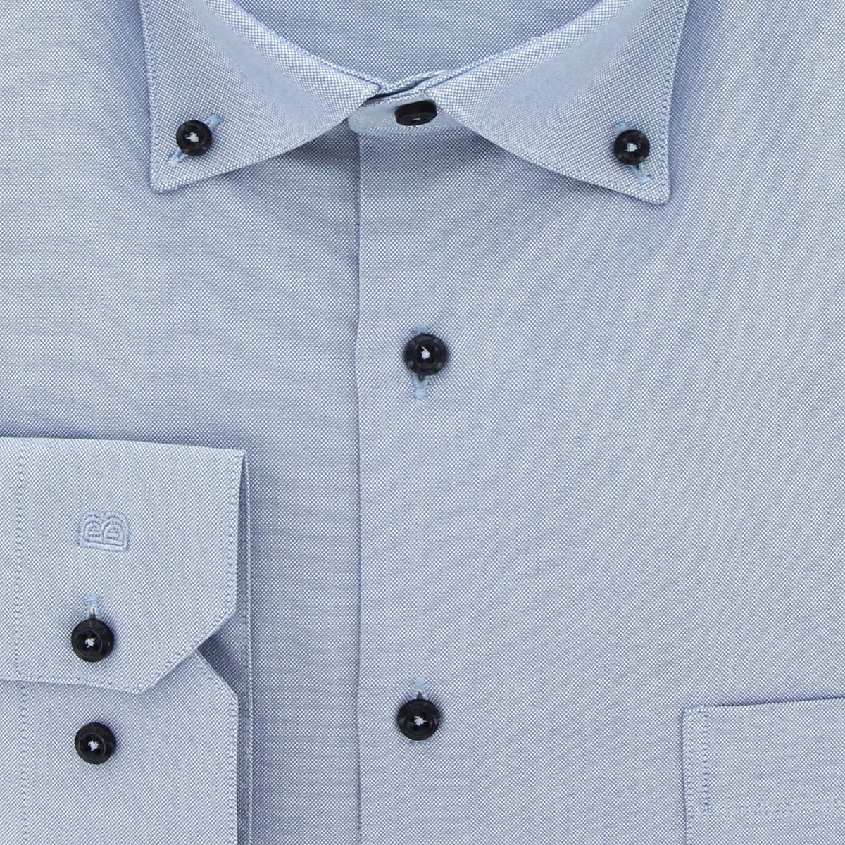 Chemise forte taille oxford à col boutonné BOTONNI AE12DB1 bleu