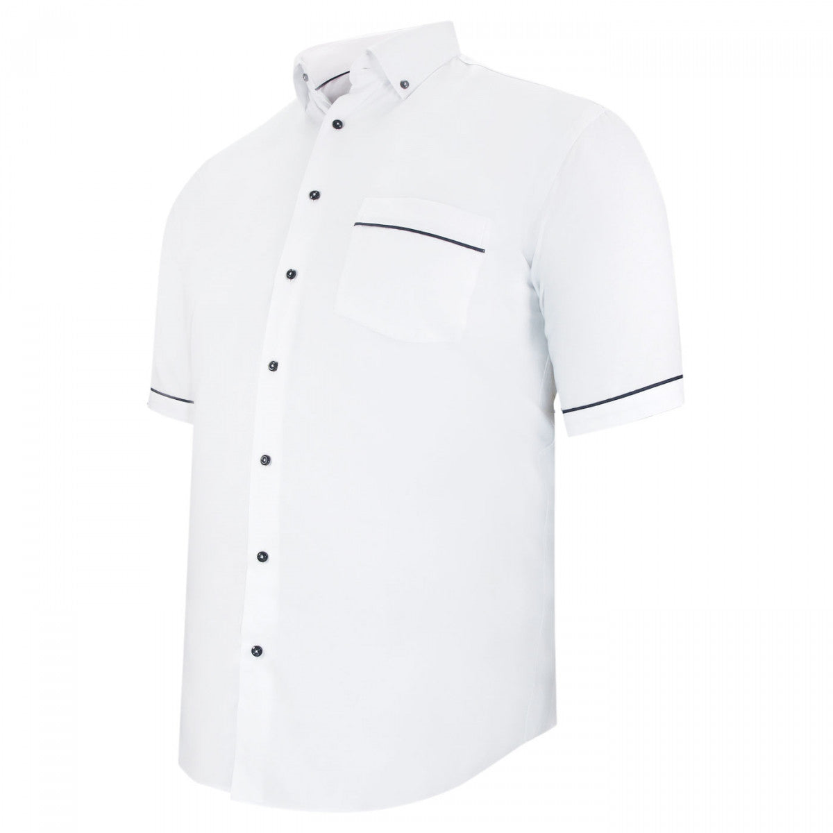 Chemisette forte taille AD3DBMC3 blanc bleu marine