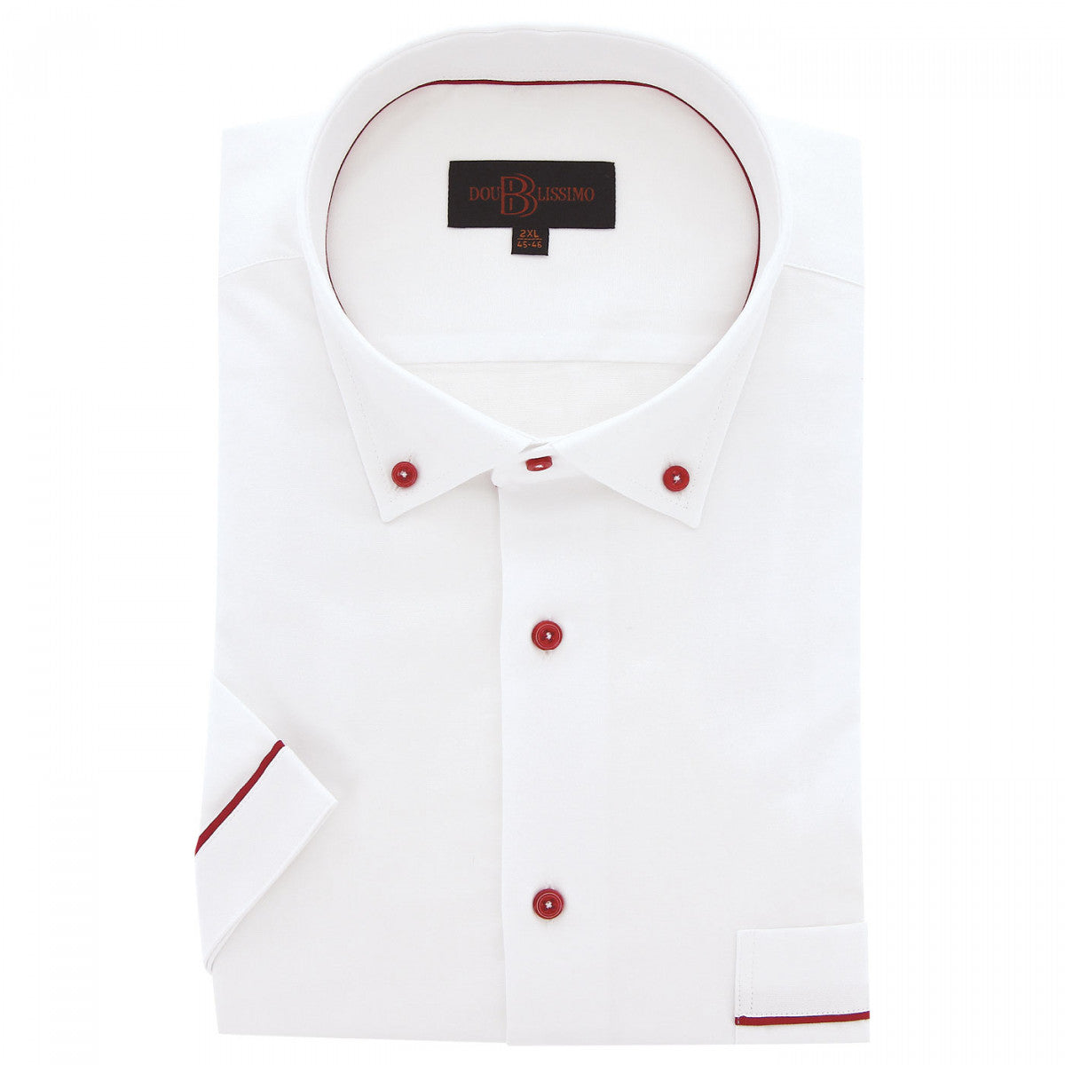 Chemisette forte taille AD3DBMC1 blanc rouge