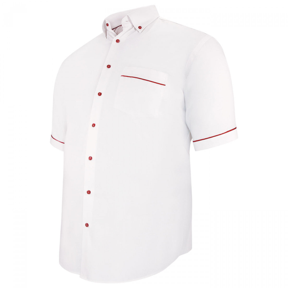 Chemisette forte taille AD3DBMC1 blanc rouge