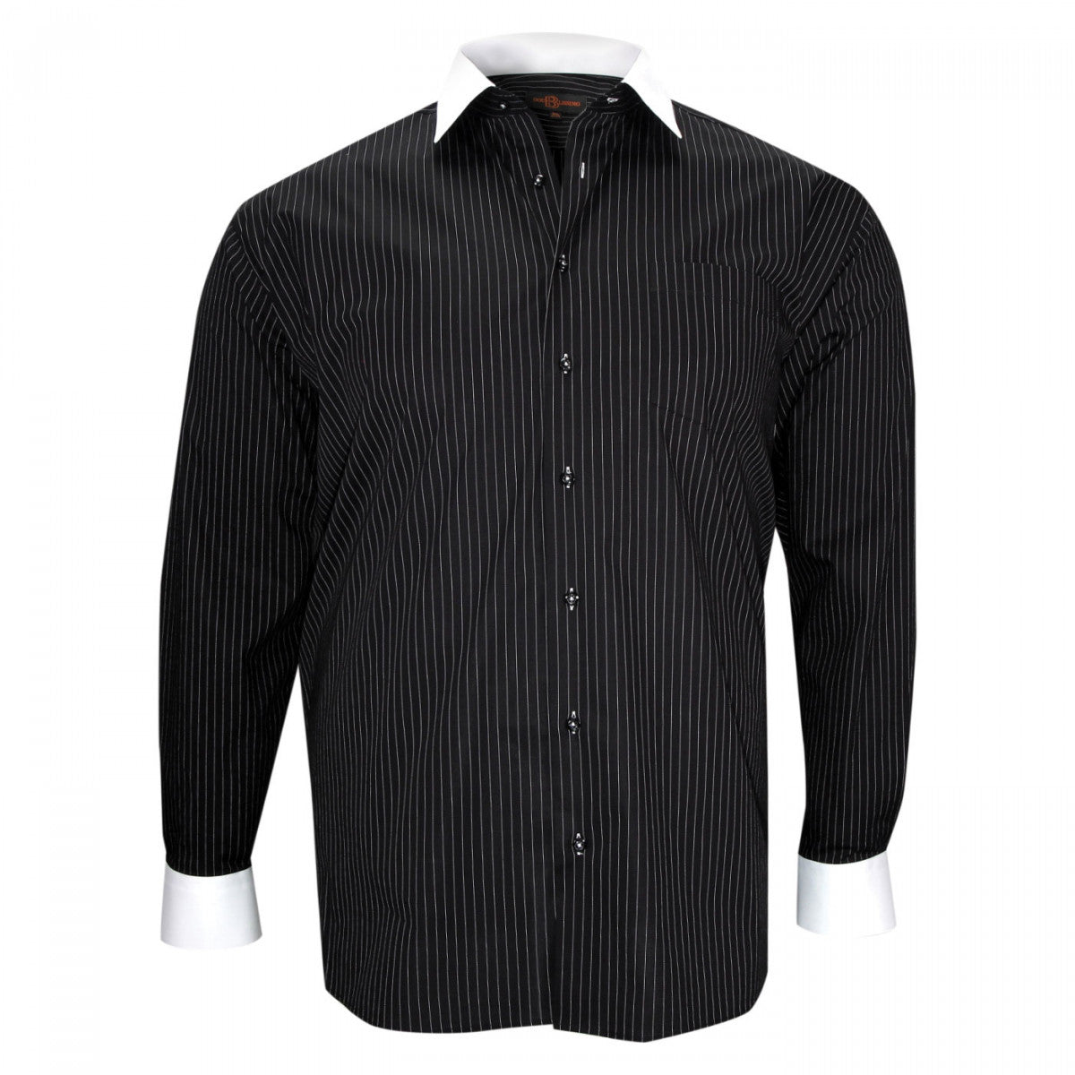 chemise repassage facile noire borsalo-gt-c1db1 noir