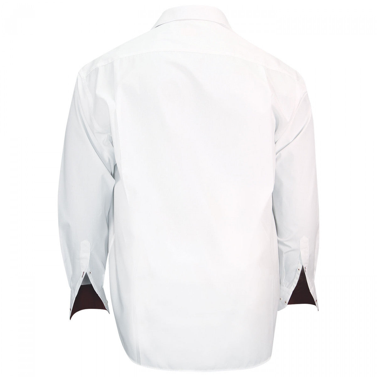 Chemise repassage facile blanc bordeaux
