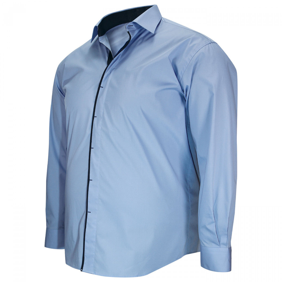 Chemise repassage facile bleu