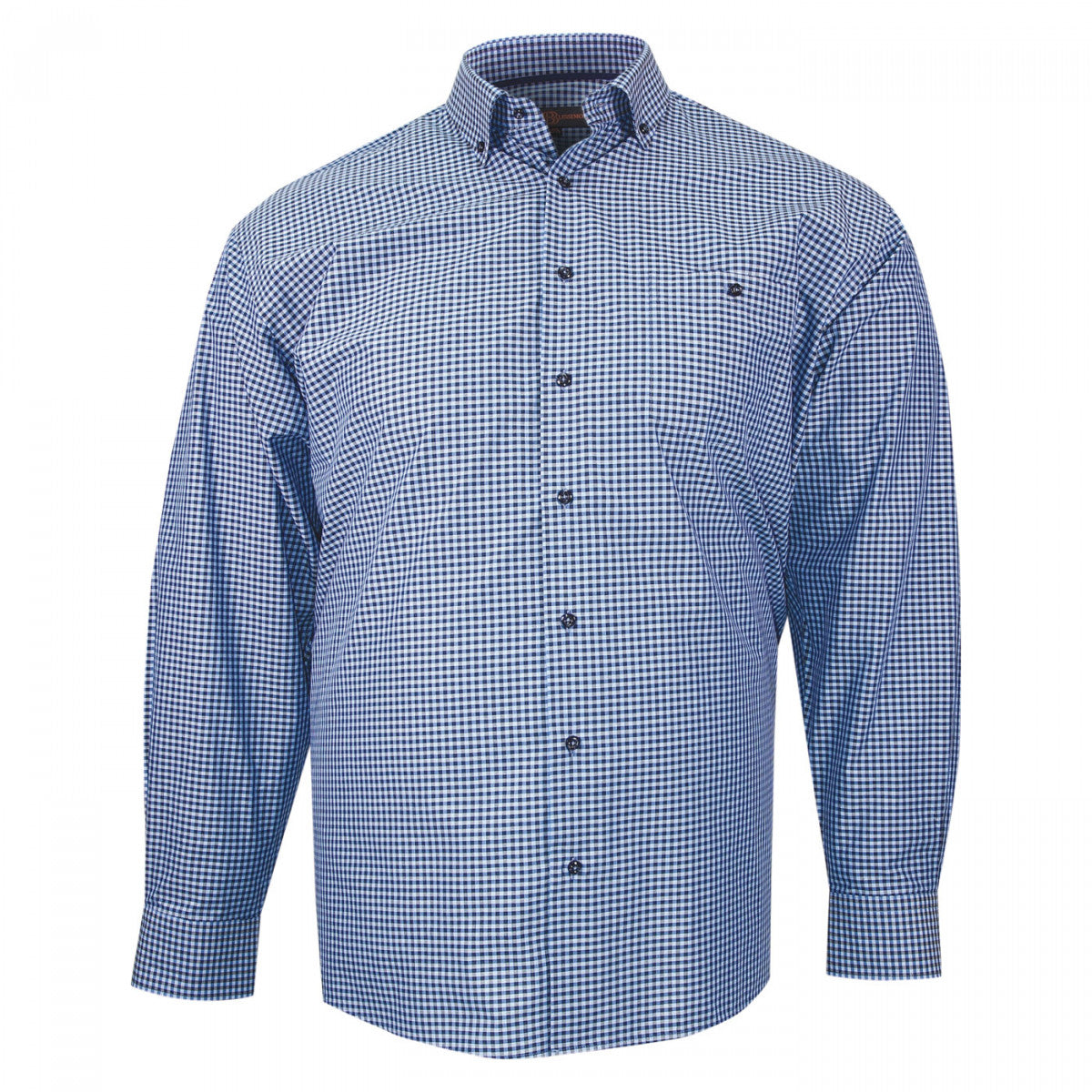 chemise repassage facile vichy-gt-c5db2 bleu