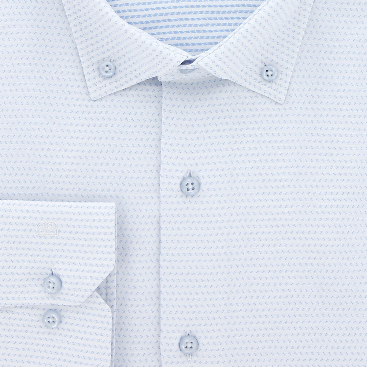 Chemise forte taille tissus premium AD2DB1 blanc bleu ciel