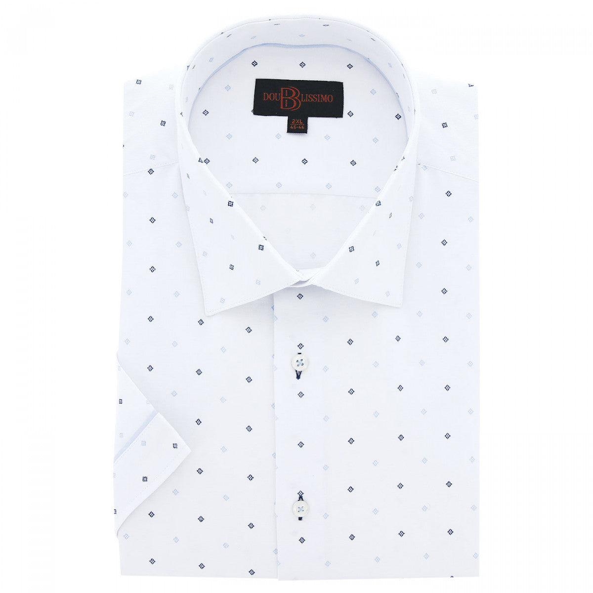 Chemisette forte taille AD4DBMC4 blanc bleu ciel