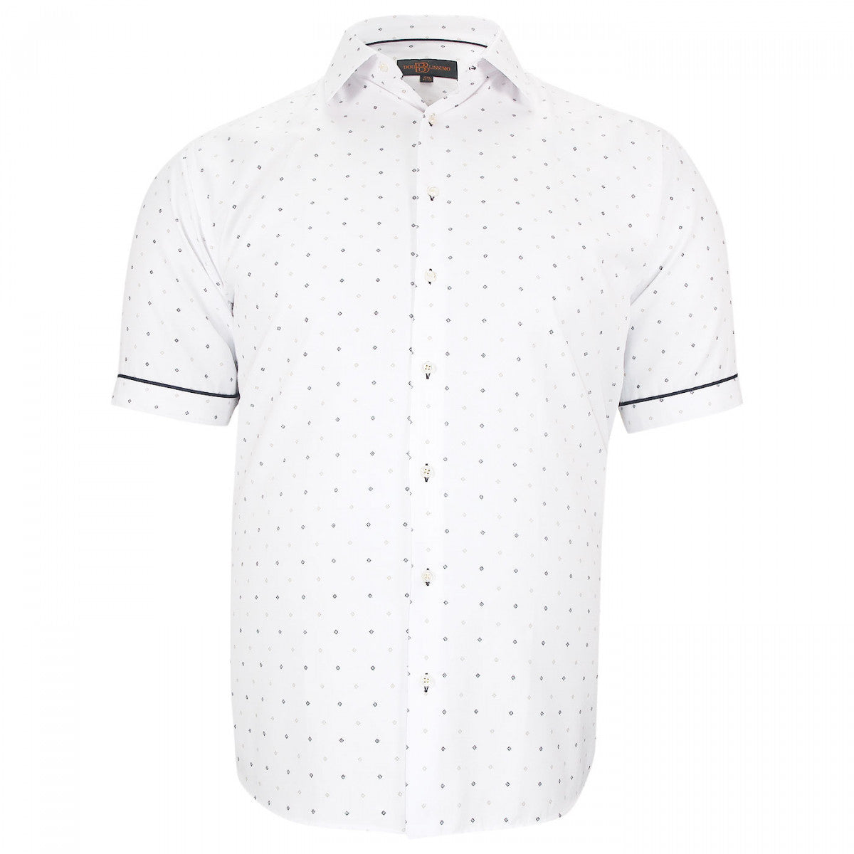 Chemisette forte taille AD4DBMC6 blanc bleu marine