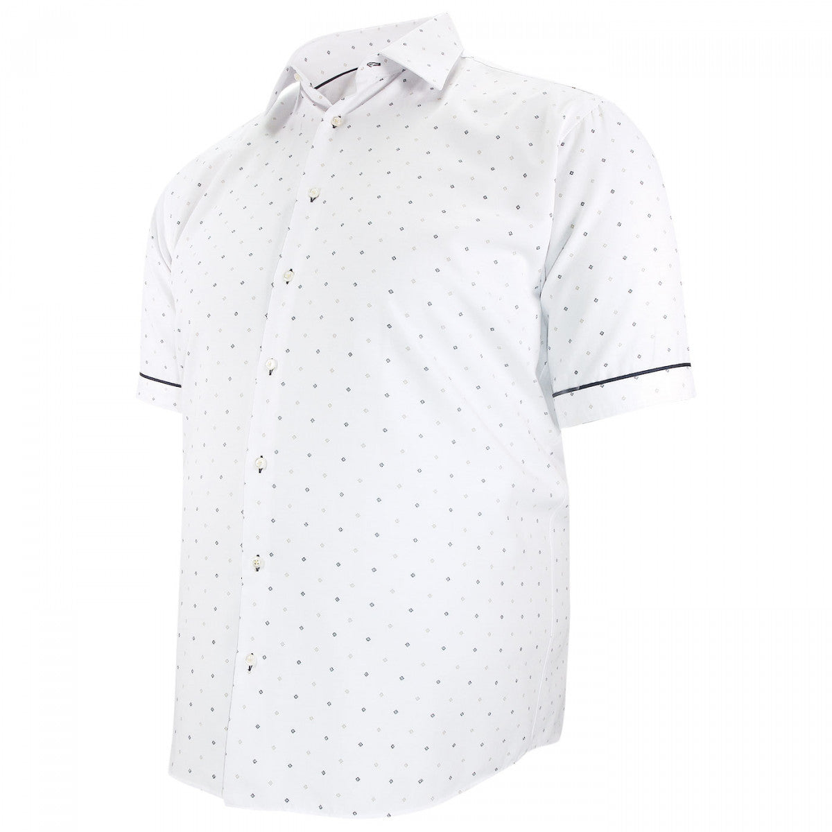 Chemisette forte taille AD4DBMC6 blanc bleu marine