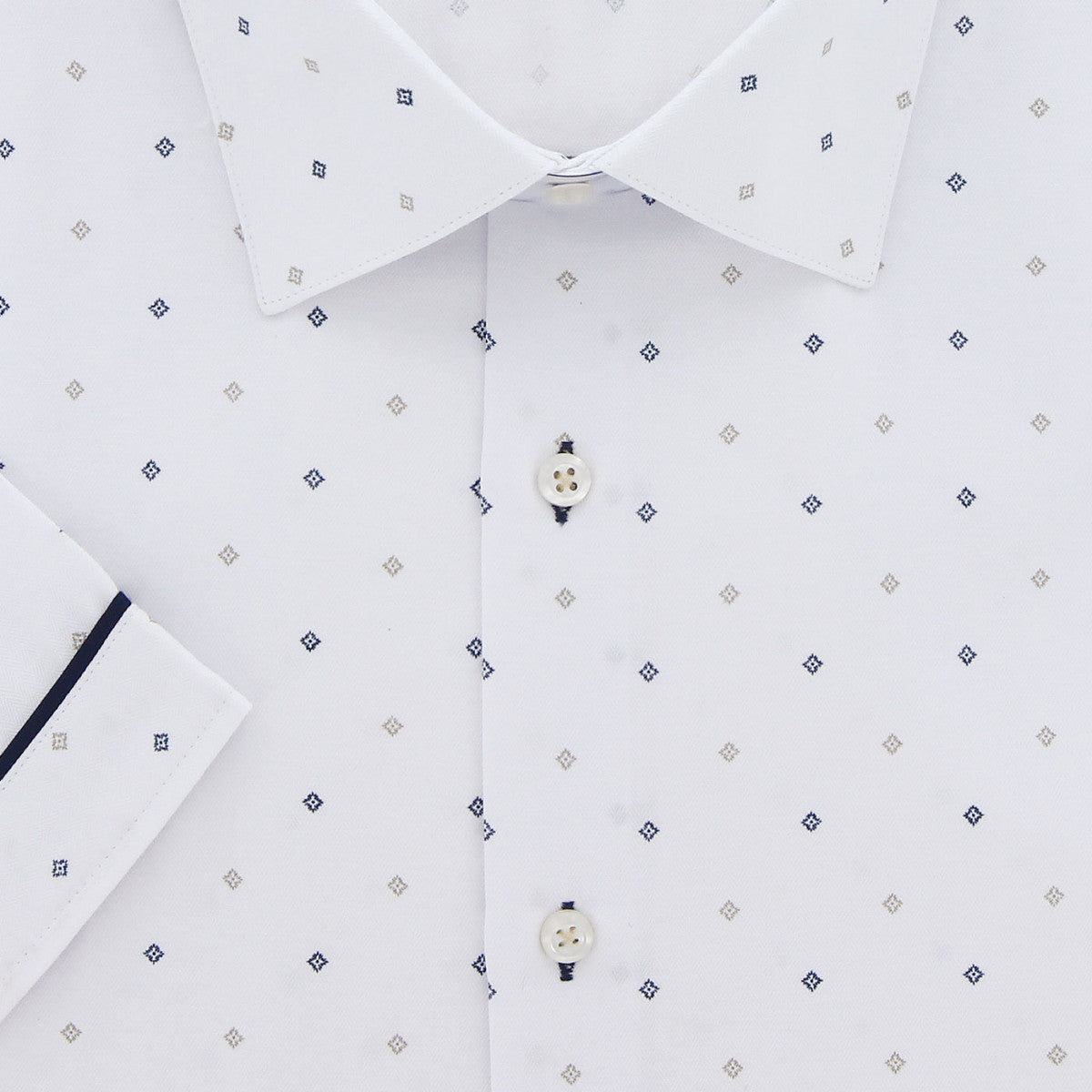 Chemisette forte taille AD4DBMC6 blanc bleu marine