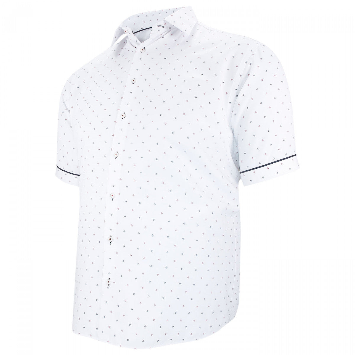 Chemisette forte taille AD4DBMC5 blanc bleu rouge
