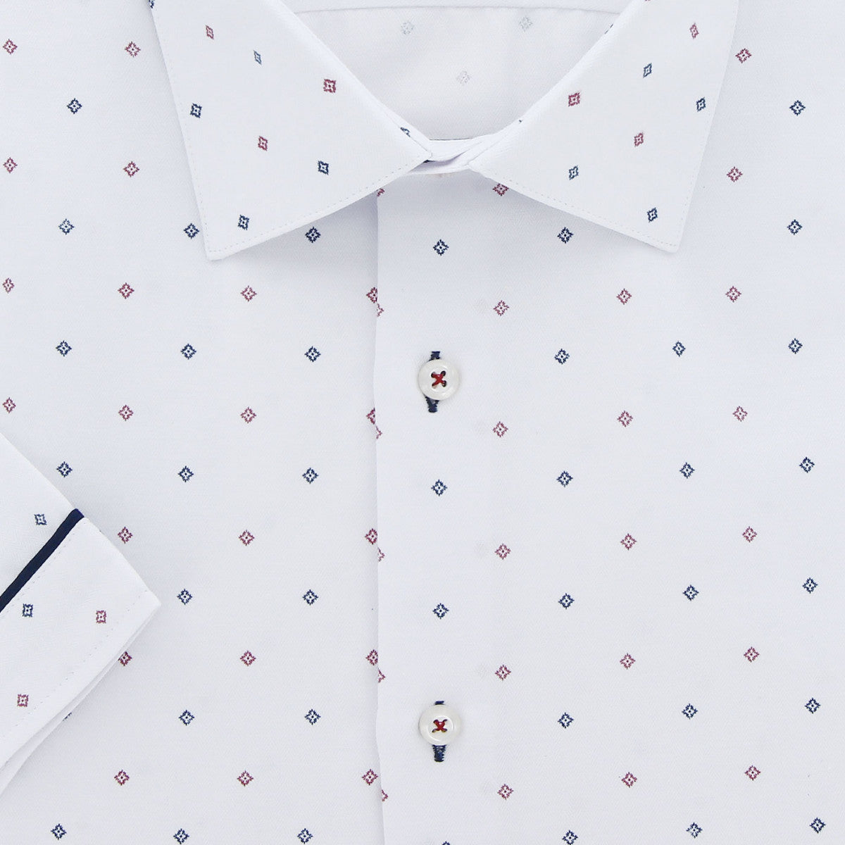 Chemisette forte taille AD4DBMC5 blanc bleu rouge